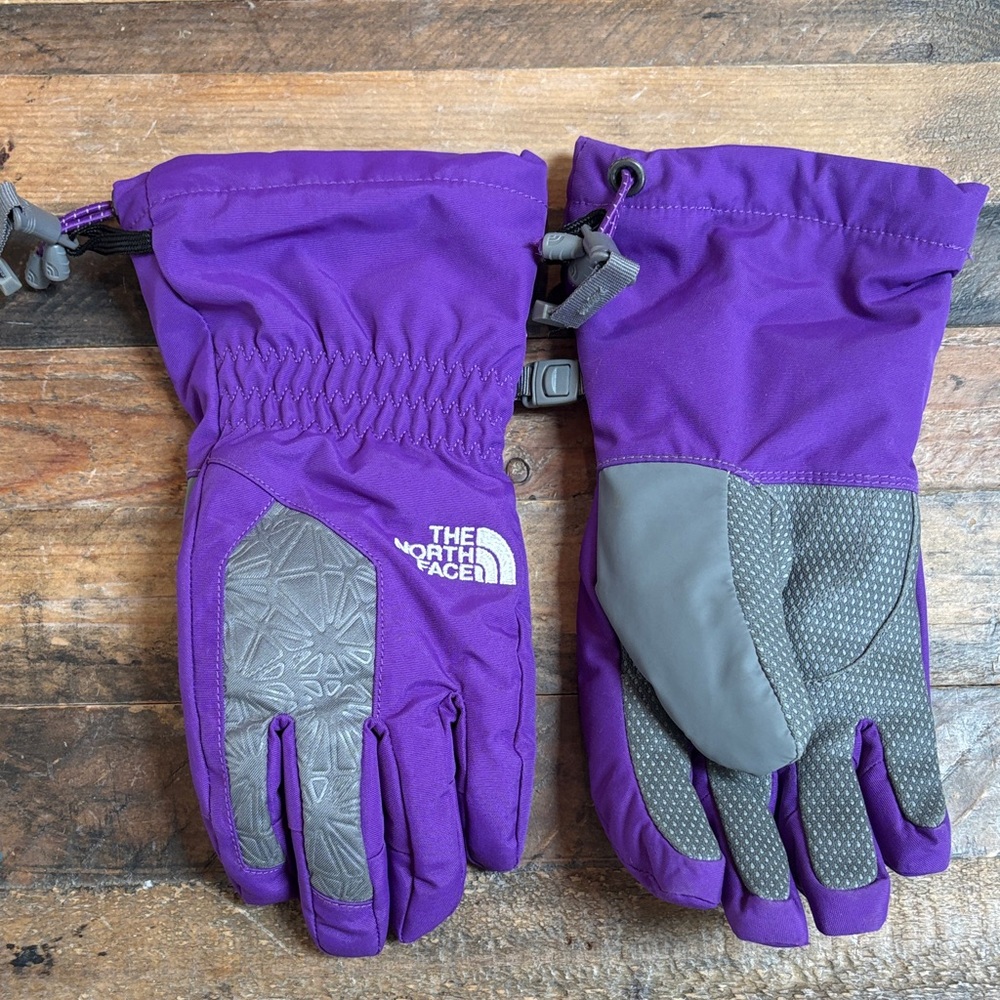 The North Face Purple Gray Winter Gloves - HyVent Montana - Picture 2 of 4